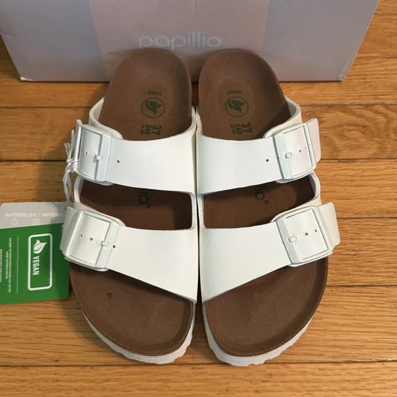 Birkenstock Papillio Vegan Arizona Grooved White - Picture 2 of 5